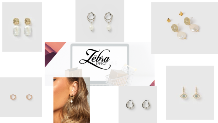 rose gold pearl earrings