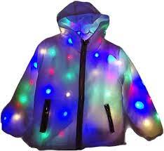 AXTMR Children'S Led Light-Up Jacket, Colorful Led Luminous Pants,  Christmas Party Flash Stage Costume,Jacket,S : Amazon.co.uk: Fashion